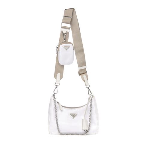 prada re edition nylon bag white|prada vintage nylon shoulder bag.